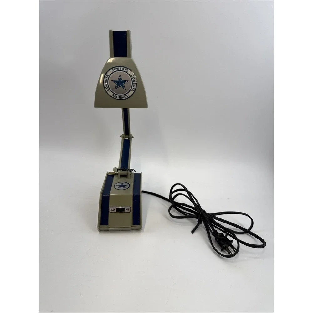 Vintage NFL Dallas Cowboys Football Desk Lamp Dorm Room Collectible